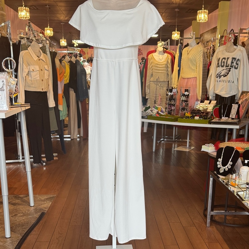 Bluebell Collection Elegant White Jumpsuit